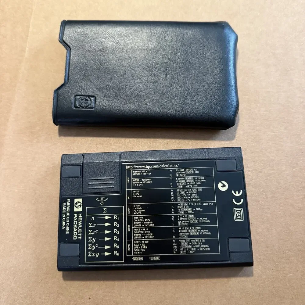 Vintage Hewlett-Packard HP 12C Financial Calculator Gold w/ Original Case Tested